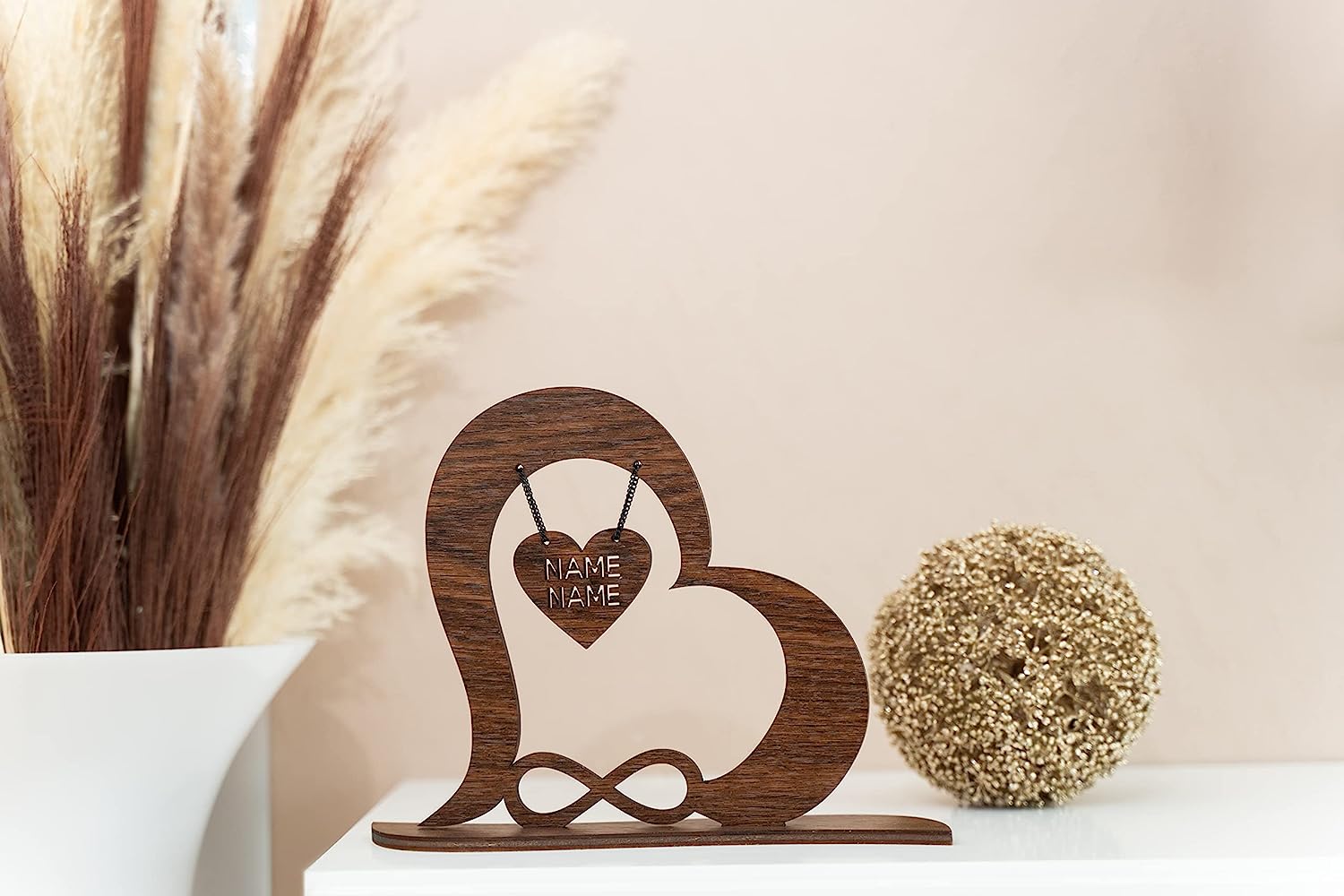 Liebesgeschenk ewige Liebe Hochzeitsgechenk personalisiert mit Zwei Namen zum Jahrestag Hochzeitsgeschenk